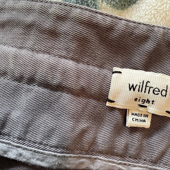 𝅺ARITZIA Wilfred Purple Grey Tie Waist Trousers 8 - Picture 5 of 5